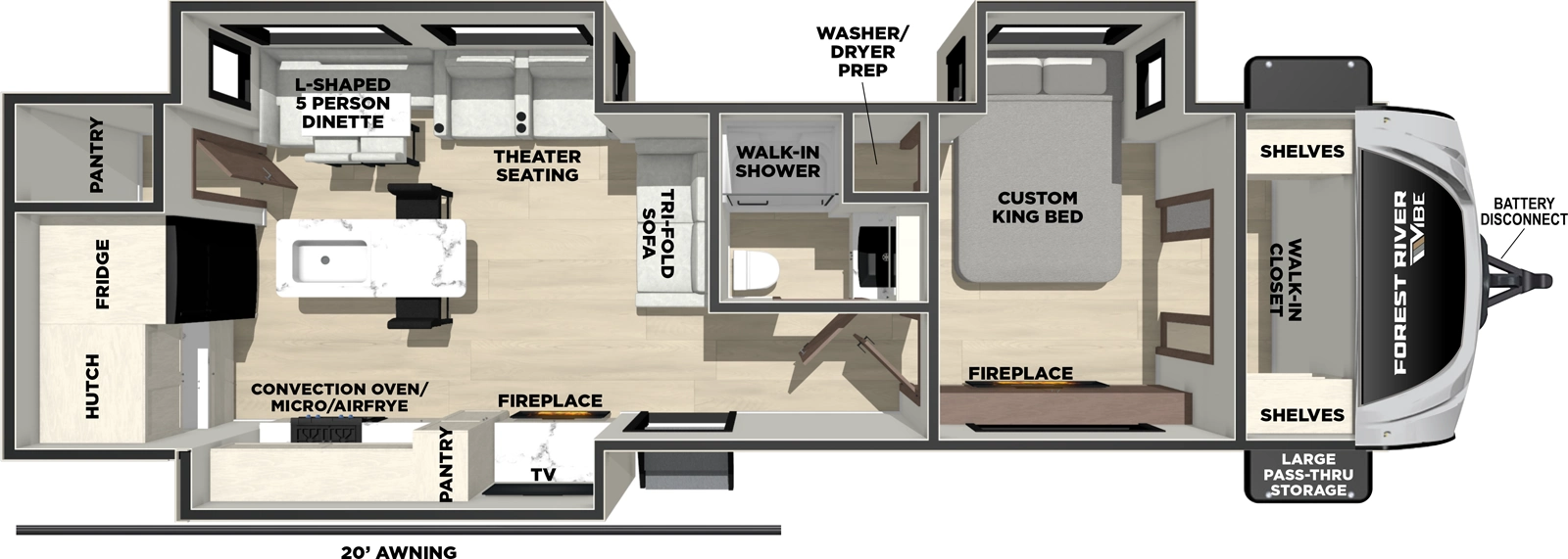 Vibe 3400XL Floorplan